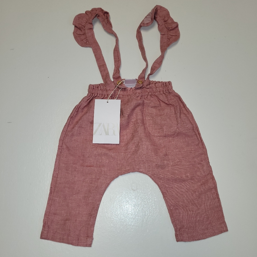 NWT ZARA Blush Pink Overalls - Baby Sz 3-6 Mns